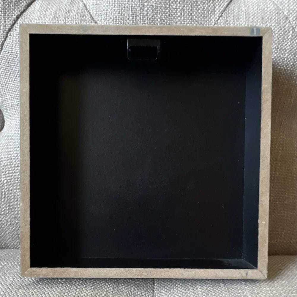 Framed Inspirational Plaque Faith Hope Love Square Wood Gray White Black Decor